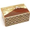 Hakone Maruyama Bussan Hakone Yosegi Secret Box 10 Steps Gimmick Scatola Puzzle in Legno Fuji & Came...