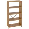 DRW Scaffale da pavimento con 4 ripiani in legno PB in naturale