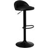DRW Set 2 sgabelli Alto in pelle sintetica e metallo in nero