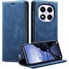 Azororo Cover per Xiaomi Redmi Note 14 Pro 4G, Premium PU Pelle Custodia, Magnetica Carta Fessura Portafoglio Case, Flip Cavalletto Custodia per Redmi Note 14 Pro 4G - Blu