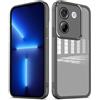YUXING Cover per Xiaomi Poco M7 Pro 5G Custodia Trasparente con Pellicola Protettiva Lenti Morbida Ultra Sottile Antiurto Bumper Slim Case - Nero