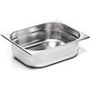 Forgast Contenitore Gastronorm GN 1/2 Eco in Acciaio Inox, Dimensioni 32,5x26,5x10 cm, Vaschetta Gastronorm, Vassoio, Resistente alla Temperatura, Lavabile in Lavastoviglie