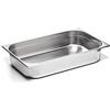 Forgast Contenitore Gastronorm GN 1/1 Eco in Acciaio Inox, Dimensioni 53x32,5x6,5 cm, Vaschetta Gastronorm, Vassoio, Resistente alla Temperatura, Lavabile in Lavastoviglie