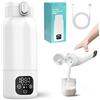 SGZIOO Scaldabiberon Portatile Baby da 500 ml, Riscaldamento Rapido Scalda Biberon Neonato con 11000 mAh Scaldabiberon Elettrico Portatile con display LCD per Latte Materno e Acqua Regolabile da 35 a 70 °C