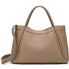 NEWBELLA Kelly - Borsa tote da donna in pelle vegana, elegante, versatile, con manico superiore, borsa a spalla con pochette, Marrone, for 11 inch ipad