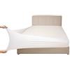 Mrs Awesome Stretch Jersey Box Spring Cover Wrap Around, Bed Skirt Alternative, Ultra Soft & Wrinkle Resistant, King/Cal King, White
