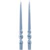 Cereria Di Giorgio - 2 Candele Voluta laccate - Diametro 2.2 cm Altezza 40 cm - Colore Dusty blu - Durata 14 ore - Standard per candelabro - Home Decor Collection - Artigianale
