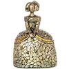 DRW Figura di una menina formata da pezzi dipinti in resina dorata 13x9x18cm