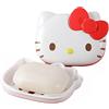 MENBLY Kitty Soap Case Holder Container with Lid - Cute Soap Dish for Bathroom Accessories