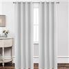 Joydeco Set di 2 tende lunghe 213 cm, a isolamento termico, tende con occhielli per oscurare la stanza, per finestre di soggiorno e camera da letto (larghezza 106 cm x lunghezza 213 cm, bianco grigio)