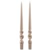 Cereria Di Giorgio - 2 Candele Voluta laccate - Ø 2.2 cm h. 40 cm - Mocha Mousse