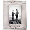 Haysom Interiors Beautiful Two Tone Silver Plated 50th Anniversary 4 x 6 Picture Frame with Black Velvet | Unique and Thoughtful Gift Idea