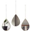 DECANIT Gold Mirrors for Wall Decoration Teardrop Mirrors for Living Room Decor & Home Decor, Pack of 3