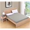 Chickwin-Shop Chickw11 Tinta Unita Lenzuolo sotto con Angoli Singolo Matrimoniale, Microfibra Lenzuolo profondità 25cm ed Elastic per Letto Singolo Doppio Piazza e Mezza (Grigio,160X200X25cm)