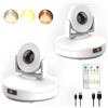 MIOBLUE Faretto senza fili dell'interno LED, Uplights ricaricabili Luci di immagine alimentate a batteria con telecomando, Stick Spot Luci con Timer Dimmable per Wall Art Display Dartboard Pittura Armadio