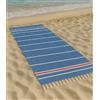 Vico Casa® Telo mare RIVIERA grande 90x200cm, asciugamano mare in cotone con disegno a righe/Telo spiaggia, piscina, sauna/Blu e Rosso