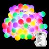 PhilzOps 5M 50 LED Natale Catena Luminosa, Luci LED a Batteria Interno 8 Modalità Impermeabile Colorato Luci Stringa con Timer per Esterno Natale Festa Balcone Giardino Casa Matrimonio Albero