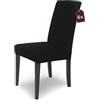 sh SCHEFFLER-HOME LIVE HOMESTYLE SCHEFFLER-HOME Housse de chaise élastique « Mia » en microfibre/lot de 6 / noir/housse de chaise élégante/revêtement pour chaises et sièges
