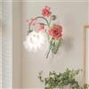 meibeileil Applique da parete interni con fiori retrò,Lampade da parete in metallo francese, paralume in vetro, E27 camera da letto soggiorno corridoio scale lampada arte decorativa 40 x 40 cm bene