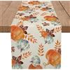 Auped 183x33 cm tovaglia, carta da parati autunnale zucca, acero stagionale zucca cucina tavolo da pranzo ristorante festa del Ringraziamento giardino nozze decorazione interna