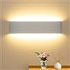CANMEIJIA Applique da Parete Interno LED 16W 3000K Lampade da Muro Moderne Alluminio Lampada Camera da Letto Luce LED Bianco Caldo Lampada da Parete per Soggiorno Armadio Bagno Scale Cucina, 41CM