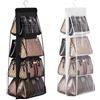 LNGJIN 2 pezzi,Borsa Organizzatore Armadio,Porta Borse Organizer Armadio,Organizzatore Tessuto da Porta,Traspiranti Organizzatore Borsa Armadio,Portaborsa Armadio,Scaffale da appendere a 8 scomparti