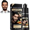 Chenzvora Shampoo Colorante Uomo 4 in 1, Colore Nero Naturale con Olio di Argan, Formula Delicata Senza Ammoniaca, Copre i Capelli Bianchi, 200ml, Facile e Veloce, Teinture Barbe (Nero)