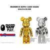Medicom Toy NUOVO set giocattolo Medicom BE@RBRICK BAPE(R) CAMO SHARK 1000% ORO E ARGENTO...