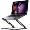 VIGLT Laptop Stand for Desk, Adjustable Laptop Stand Holder Portable Laptop Riser with Multi-Angle Height Adjustable Computer Stand for MacBook Air/Pro and More Notebooks 10-17.3-Black