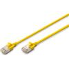 DIGITUS Cavo LAN Cat 6A - 3 m - Versione sottile AWG 32/7-10 Gbit/s - Cavo di rete RJ45 - F/FTP - PoE+ - LSZH - Compatibile con Cat-7, Cat-6, Cat-5e - Giallo