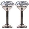 VORCOOL 2 ganci per tende a diamante, per porta, parete, con nappe (argento)