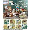 Re-Ment Miniature Dollhouse Peanuts Snoopy Art Studio set completo 8 pezzi da...