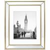 Isaac Jacobs Cornice per foto a specchio smussata dorata 28 x 35 cm (opaca, 20 x 25 cm), cornice classica a specchio con angolo profondo inclinato, realizzata per decorazione da parete, gallerie