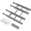 SpaceAid Divisori per cassetti in bambù con inserti ed etichette, organizer regolabili per cassetti da cucina, organizzazione espandibile per casa, ufficio, cassettiere, 4 divisori con 9 inserti (43,2