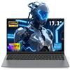 NAIKLULU 17.3 Pollici Computer PC Portatile Processor N150(1.2 a 3.6Ghz), RAM 16GB SSD 1TB PC Portatile Laptop 2025 Notebook, 1920x1200P/Tastiera Completa Retroilluminata/Webcam/Touchpad/6000Mah