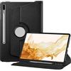 FINTIE Rotating Custodia per Samsung Galaxy Tab S8 Plus 2022/S7 FE 2021/S7 Plus 2020 12.4'' Pollici con S Pen Holder - 360 Gradi di Rotazione Girevole Case Protettiva con Auto Svegliati/Sonno, Nero