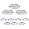 mikken 10 coperchi per vasetti da marmellata 8,5 cm TO82 Blueseal - senza BPA/PVC, tappo di ricambio Twist-Off per vasetti e barattoli in vetro argento