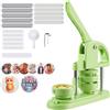 VEVOR Macchina per Spille, Macchina Punzonatrice con 100 pezzi Kit per Fustellatrice Manuale per Badge 58 mm, Impugnatura Ergonomica, per Spille Personalizzate Fai da te, Verde
