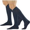 CALZITALY Calze Uomo, Calze 100% FILO DI SCOZIA, Calze Corte e Lunghe, Gambaletti Cotone, 2 Paia | MADE IN ITALY (39-41, 2 PAIA CALZE LUNGHE - NAVY)