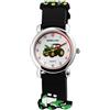 Excellanc Orologio da polso per bambini, analogico, per bambini, a partire dai 3 anni in su, Nero/trattore, cinghia