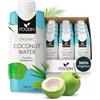 Foodin Acqua di Cocco Biologica, Naturalmente Idratante con Elettroliti, Senza Grassi, Senza Glutine, Non OGM, A Basso Contenuto Calorico - Dissetante Lenitivo - Confezione da 12 (12x330ml)