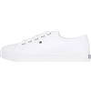 Tommy Hilfiger Donna Sneakers Vulcanizzate Essential Nautical Scarpe, Bianco (White), 40