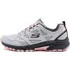 Skechers Hillcrest Pure Fuga, Scarpe da passeggio Donna, Grigio Pelle Mesh Rosa Trim, 38.5 EU