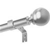 Rod&Trikin Asta Per Tende Bastone Per Tenda Da Interno Bastoni Per Tende Allungabili Palo Tenda Con Staffe Robusto Set Di Bastoni Per Tende Argento 84-176Cm