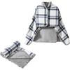 Good Nite SW-Blanket GY Poncho e Mantelle in Maglia, Blu, Etichettalia Unica Donna
