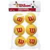 Wilson WRZ259300 Palline da Tennis Starter Foam, per Bambini, Giallo/Rosso, Confezione da 6