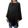 DiaryLook Poncho da donna con bottoni, stile cashmere, scialle multiway, sciarpa avvolgente (kaki), cachi, Taglia unica