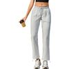 Aottori Pantaloni Sportivi Donna Cotone Pantaloni della Tuta Leggeri Pantalone con Tasche e Coulisse per Jogging Fitness Sport Yoga Grigio Chiaro S