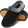 Mishansha Pantofole Donna Invernali Ciabatte Invernali da Casa Peluche Pantofole Memory Foam Imbottite per Donna Nero,Gr.40 EU