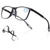 Amorays Occhiali da lettura Donna Uomo TR90 sportivo Design， Anti Luce Blu Lenti und Anti-fatica antiriflesso Occhiali LH8090（Nero，+1.50）